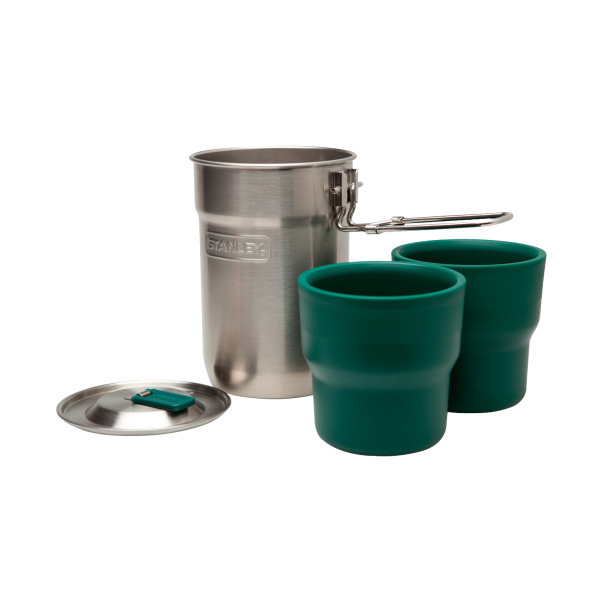 Stanley Adventure Nesting Two Cup Camping Cook Set 24oz StainlessSteel
