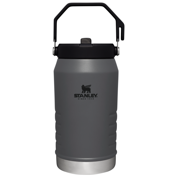 Stanley IceFlow 64 oz Stainless Steel Tumbler in Charcoal Black with flip straw lid