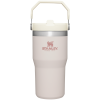 Stanley The IceFlow FlipStraw Tumbler Water Bottle 20 OZ In Rose Quartz
