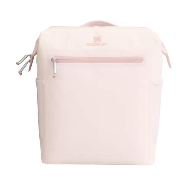 Stanley All Day Madeleine Lunchbox with adjustable backpack straps in Rose Quartz