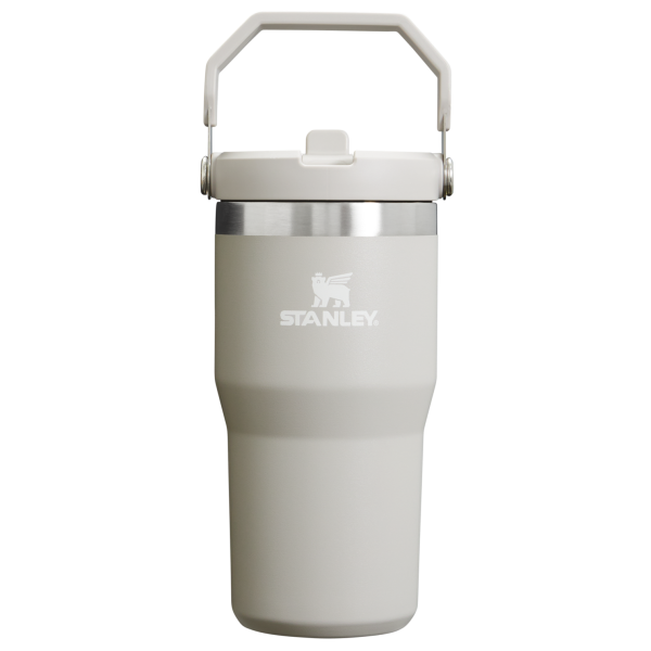 Stanley The IceFlow FlipStraw Tumbler Water Bottle 20 OZ In Ash Grey