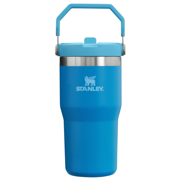 Stanley The IceFlow FlipStraw Tumbler Water Bottle 20 OZ In Azure Blue