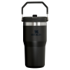 Stanley The IceFlow FlipStraw Tumbler Water Bottle 20 OZ In Black