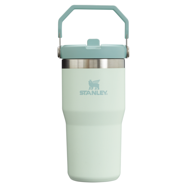Stanley The IceFlow FlipStraw Tumbler Water Bottle 20 OZ In Mist Green