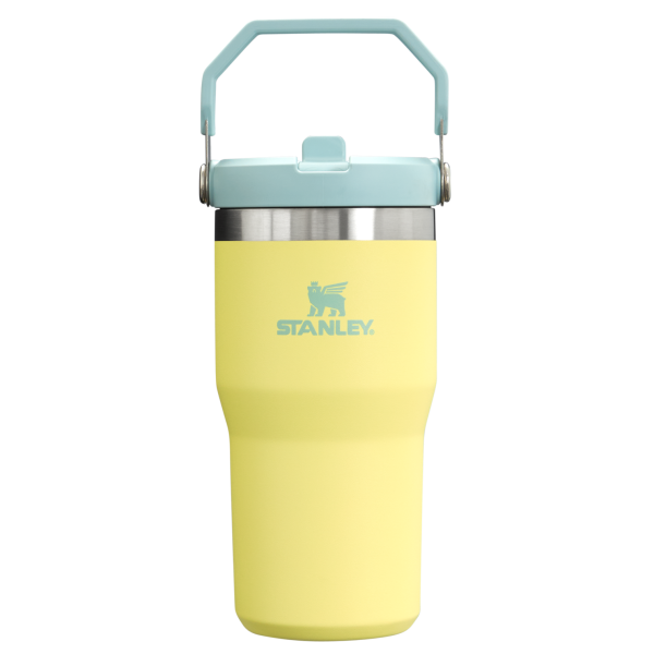 Stanley The IceFlow FlipStraw Tumbler Water Bottle 20OZ In Pomelo Yellow