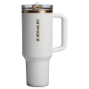 The Stanley Quencher ProTour Flip Straw Insluated Tumbler 40 Oz in Cream Moon White