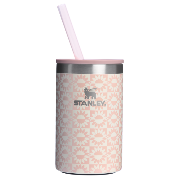 Stanley 10 OZ Everyday Can Cooler Cup In Peach Whip Sunflower Pink From The Oasis Collection