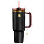 Stanley 40 OZ Quencher Luxe Tumbler In Black Snakeskin