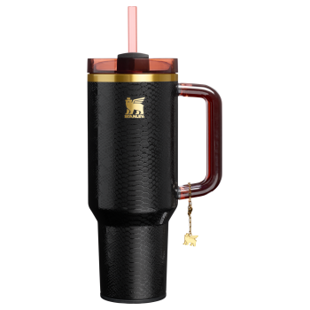 Stanley 40 OZ Quencher Luxe Tumbler In Black Snakeskin