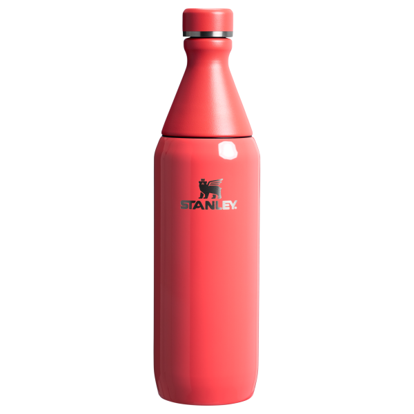 Stanley All Day Slim Water Bottle 20 OZ In Hot Coral Gloss