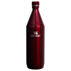 Stanley All Day Slim Water Bottle 34 OZ In Garnet Red Shine Gloss