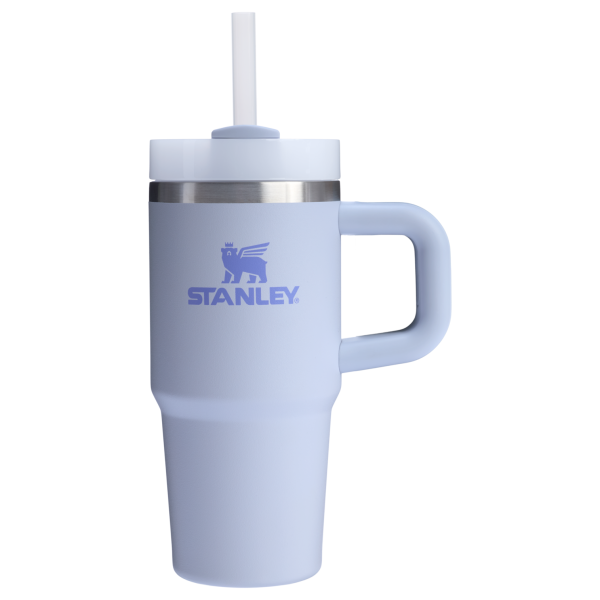 Stanley 14 OZ Quencher FlowState Stainless Steel Tumbler In Dew Drop Purple with Straw And Handle