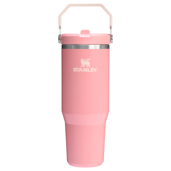 Stanley 30 OZ IceFlow Flip Straw Stainless Steel Tumbler In Pink Mesa