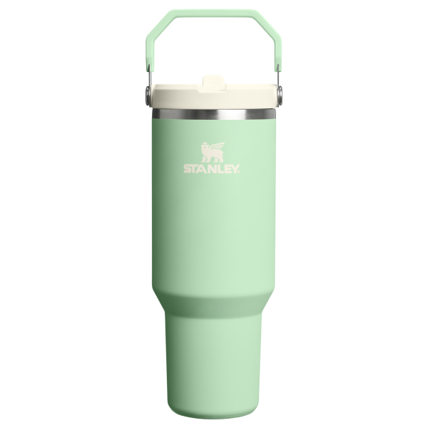 Stanley 40 OZ IceFlow Stainless Steel Water Bottle In Pistachio Green with Flip Straw