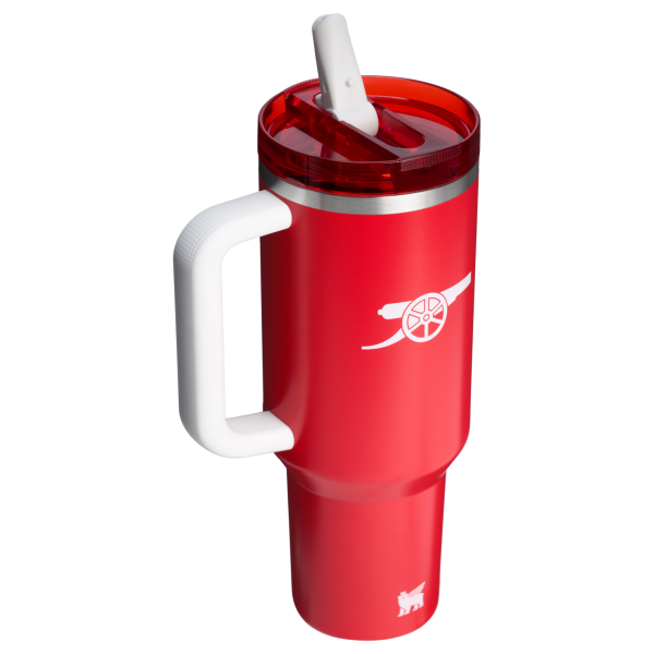 Stanley Arsenal 40 OZ Flip Straw Tumbler In Arsenal Red With White Accents