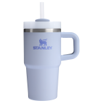 Stanley 20 OZ Quencher FlowState Stainless Steel Tumbler In Dew Drop Purple with Straw And Handle