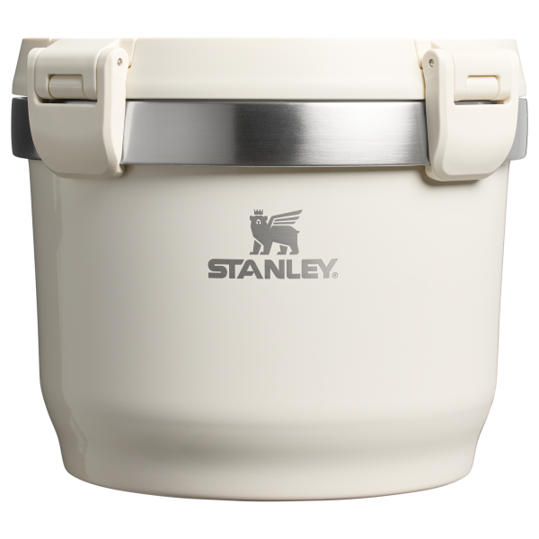 Stanley Fresh-To-Table 3 qt Leakproof Crock in Cream White with sealed lid and side latches