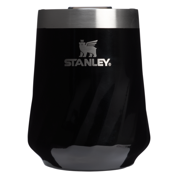 Stanley 11 oz Swirl Wine Stainless Steel Tumbler In Black Gloss