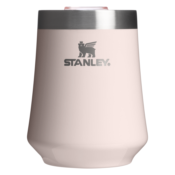 Stanley 11 oz Swirl Wine Stainless Steel Tumbler In Rose Quartz Pink Gloss