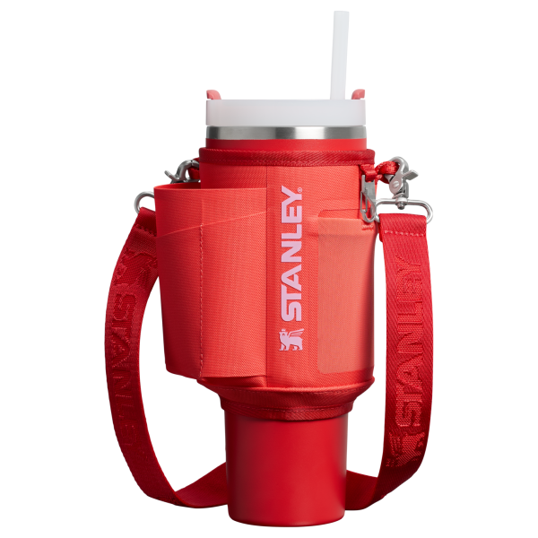 Stanley 40 OZ All Day Quencher Carry All In Hot Coral Red