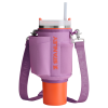 Stanley Carry-All 40 oz Quencher with Detachable Crossbody Straps  in lilac purple