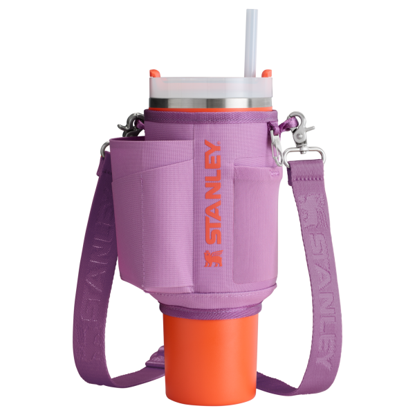 Stanley Carry-All 40 oz Quencher with Detachable Crossbody Straps  in lilac purple