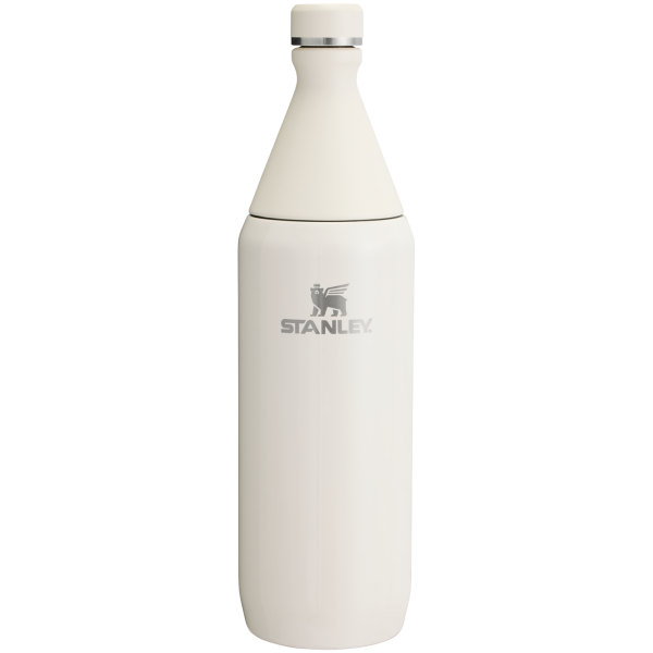 Stanley Leak Proof 34 OZ All Day Slim Bottle  with removable collar in Cream Gloss
