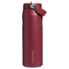Stanley IceFlow Aerolight Bottle With Flip Straw 24 OZ In Gilded Pomegranate Red