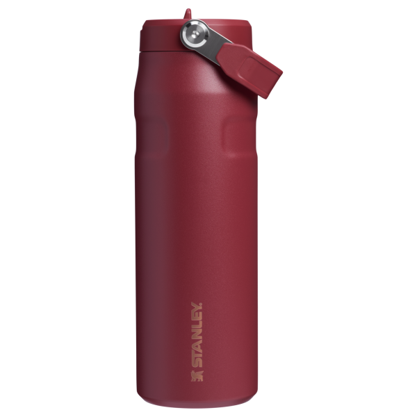 Stanley IceFlow Aerolight Bottle With Flip Straw 24 OZ In Gilded Pomegranate Red