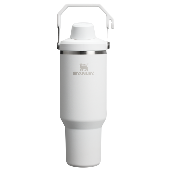 Stanley 40 OZ Ice Flow Fast Flow Insulated Tumbler In Frost White