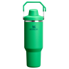 Stanley 40 OZ Ice Flow Fast Flow Insulated Tumbler In Meadow Green