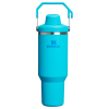 Stanley 40 OZ Ice Flow Fast Flow Insulated Tumbler In Splash Blue