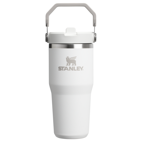 Stanley 14 OZ Ice Flow Flip Straw Tumbler In Frost White