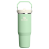 Stanley 30 OZ IceFlow Stainless Steel Water Bottle In Pistachio Green with Flip Straw