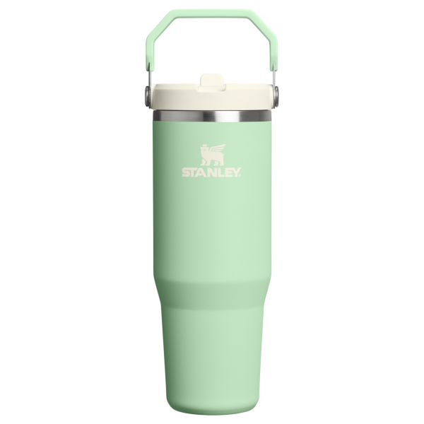 Stanley 30 OZ IceFlow Stainless Steel Water Bottle In Pistachio Green with Flip Straw