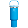 Stanley 40 OZ Ice Flow Flip Straw Insulated Tumbler In Azure Blue