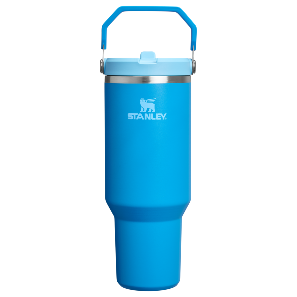 Stanley 40 OZ Ice Flow Flip Straw Insulated Tumbler In Azure Blue