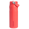 Stanley 24 oz IceFlow Aerolight Water Bottle WIth A Flip Straw In Hot Coral Red