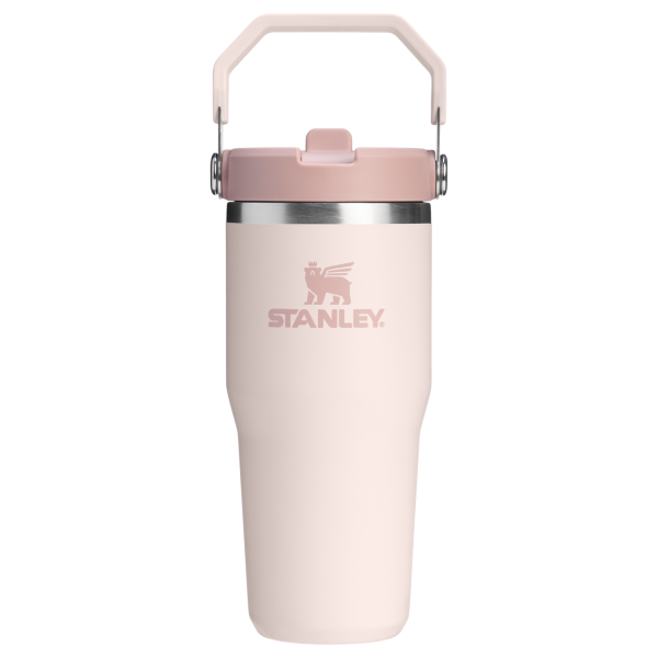 Stanley 14 OZ Ice Flow Flip Straw Insulated Tumbler In Rose Quartz Pink