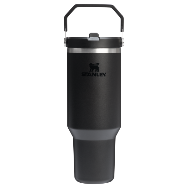 Stanley 40 OZ Ice Flow Flip Straw Insulated Tumbler In Black
