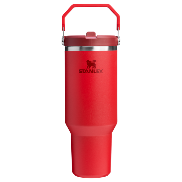 Stanley 40 OZ Ice Flow Flip Straw Insulated Tumbler In Chili Red