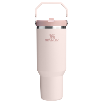 Stanley 40 OZ Ice Flow Flip Straw Insulated Tumbler In Rose Quartz Pink