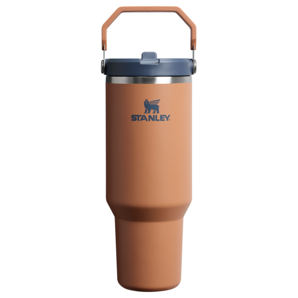 Stanley 40 OZ Ice Flow Flip Straw Insulated Tumbler In Toast Tan
