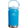 Stanley IceFlow 64 oz Stainless Steel Tumbler in Azure Blue with flip straw lid