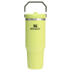 Stanley 30 OZ IceFlow Flip Straw Stainless Steel Tumbler In Prickly Pear Green