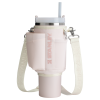 Stanley Carry-All 40 oz Quencher with Detachable Crossbody Straps in Rose Quartz pink