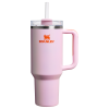 The Stanley Quencher Flipstraw ProTour Tumbler 40OZ Cup In Rose Petal Shimmer Pink