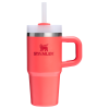 Stanley 14 oz Quencher H2.O FlowState Tumbler Cup In Hot Coral Red