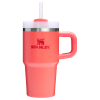 Stanley 20 oz Quencher H2.O FlowState Tumbler Cup In Hot Coral Red