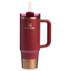 Stanley Quencher H2.O FlowState Tumbler Cup 30 OZ In Gilded Pomegranate Red
